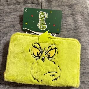 Loungefly Dr. Seuss the Grinch Bright Green Plush Wallet